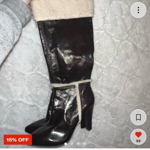 Nine West Brown Sherpa Lined Boots